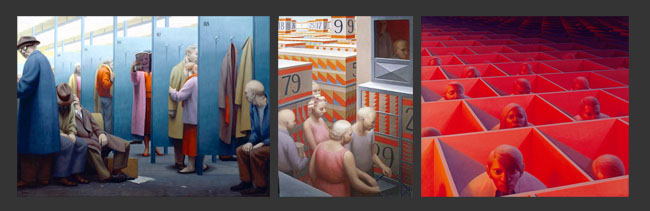 Three Paintings by George Tooker